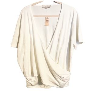 Loft Sweater Faux Wrap NWT